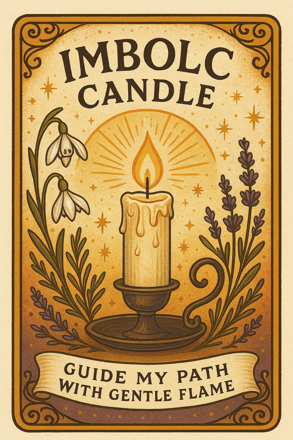 Imbolc Hearthfire Candle