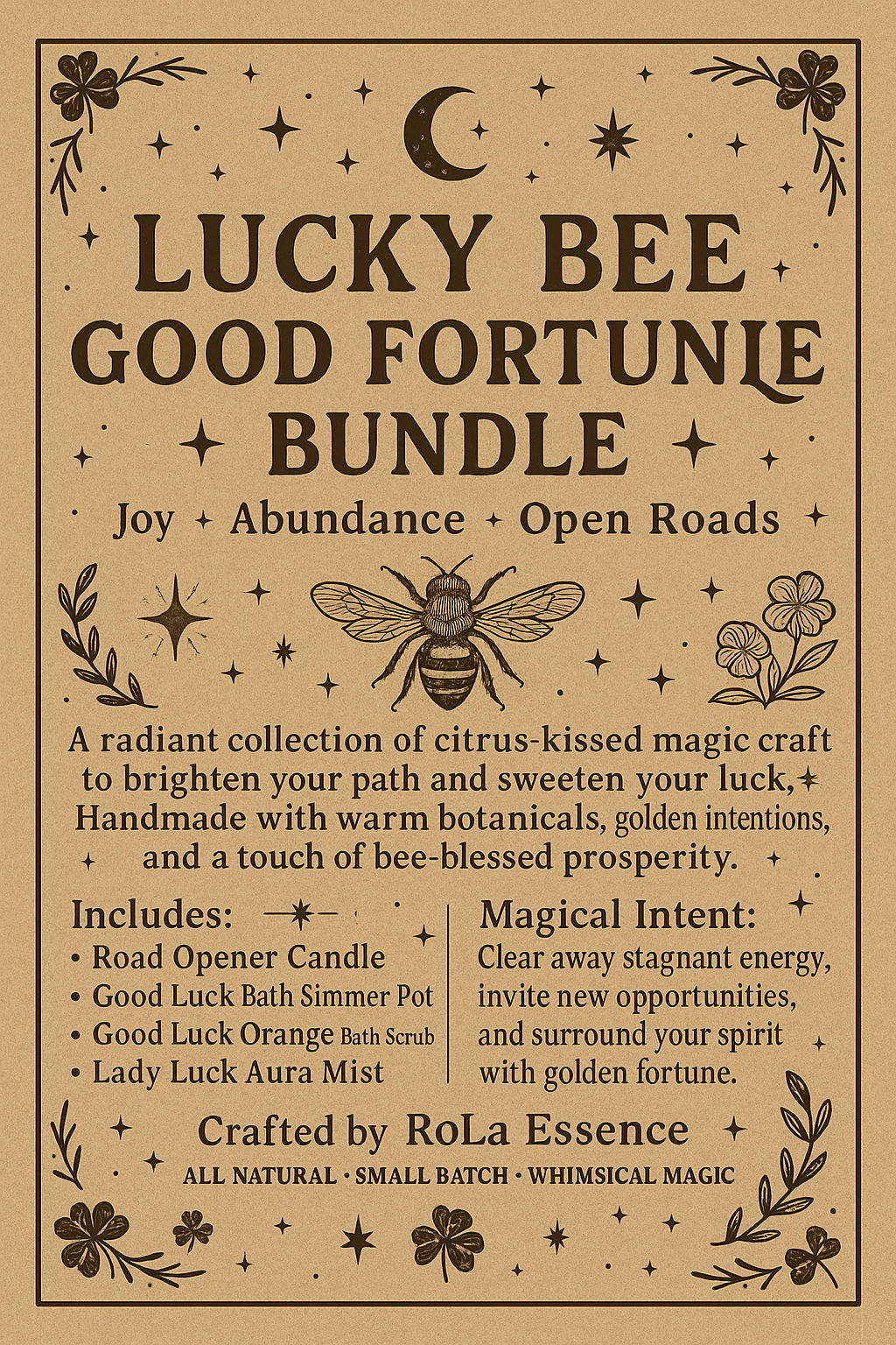 Lucky Bee Good Fortune Bundle — Invite Joy, Abundance & Open Roads