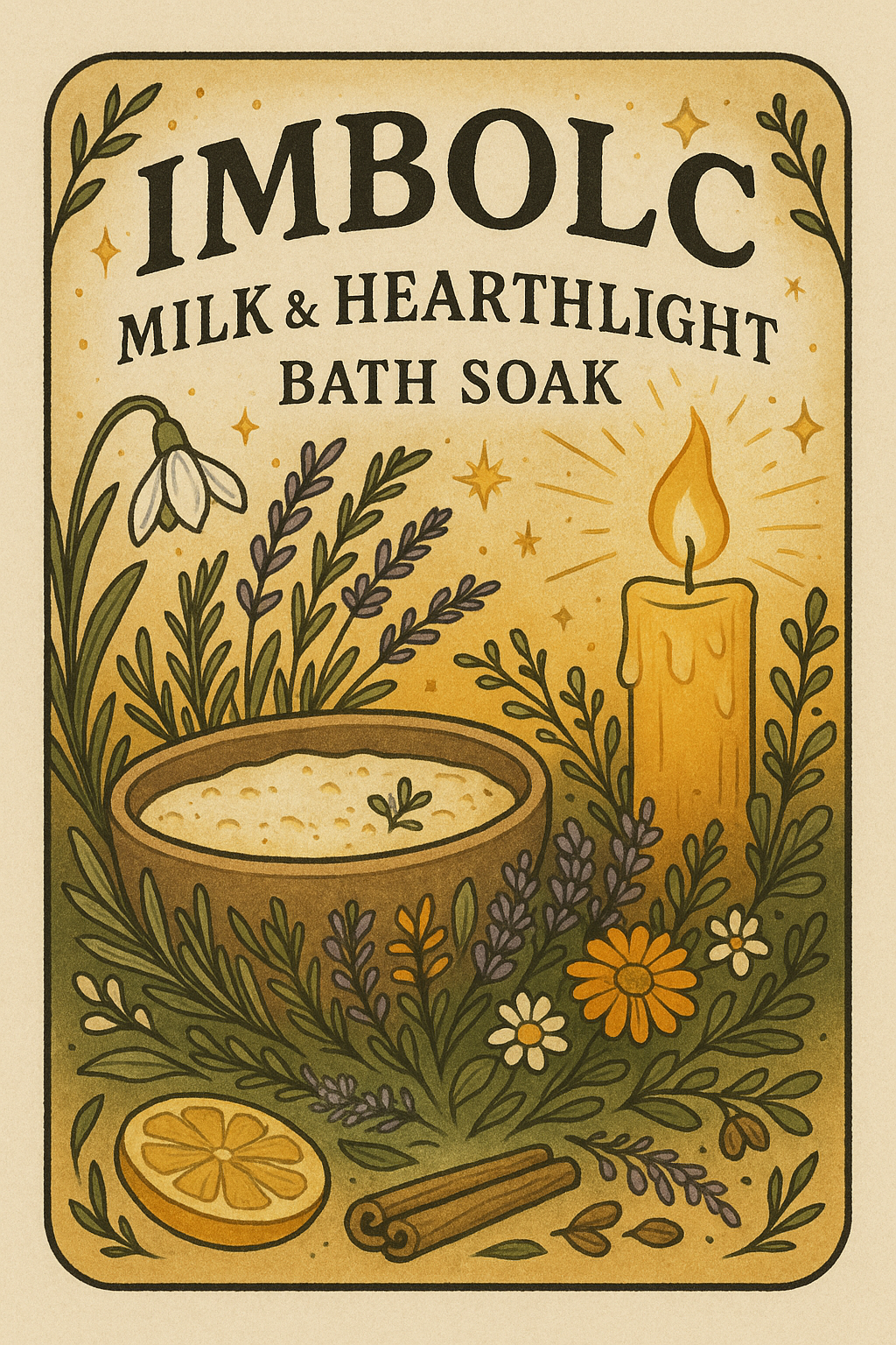 Imbolc Milk & Hearthlight Bath Soak