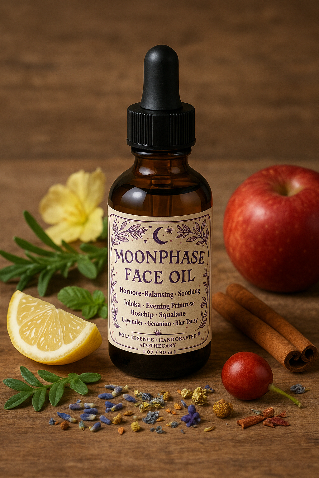 Moonphase Face Oil – Hormonal Balancing, Acne Friendly, Skintone Renewing Glow Elixir