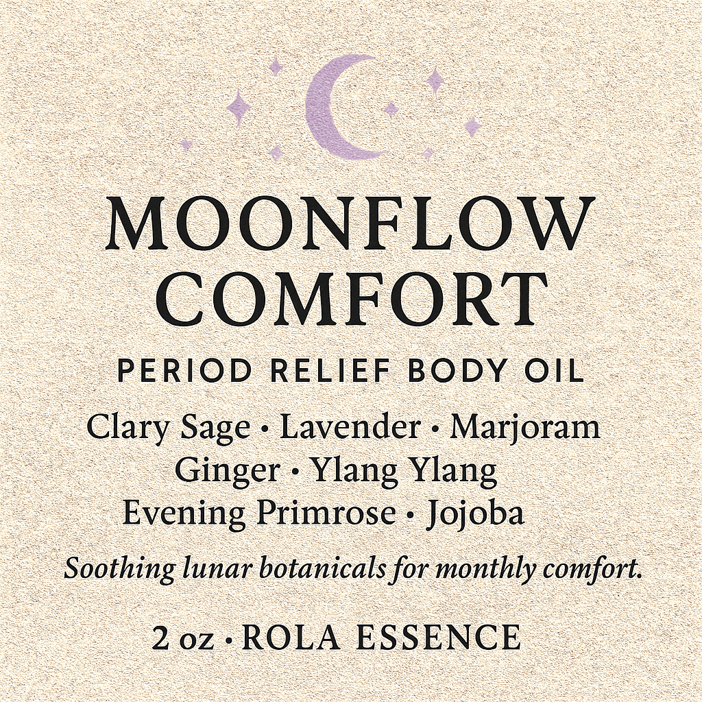 Moonflow Comfort — Hormone Relief, Muscle Calming, & Warming Body Oil