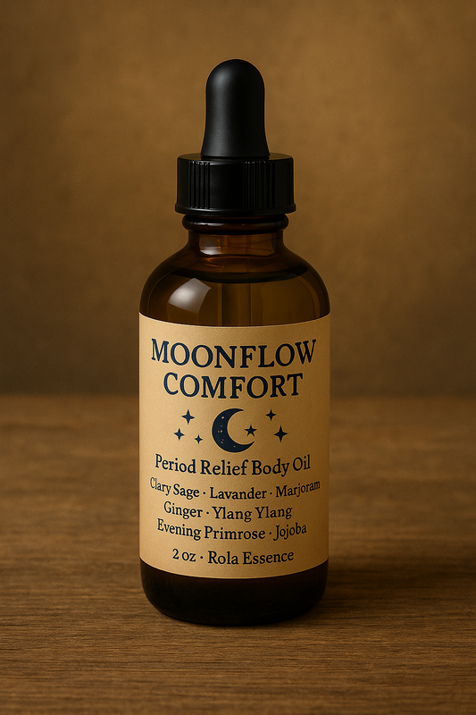Moonflow Comfort — Hormone Relief, Muscle Calming, & Warming Body Oil