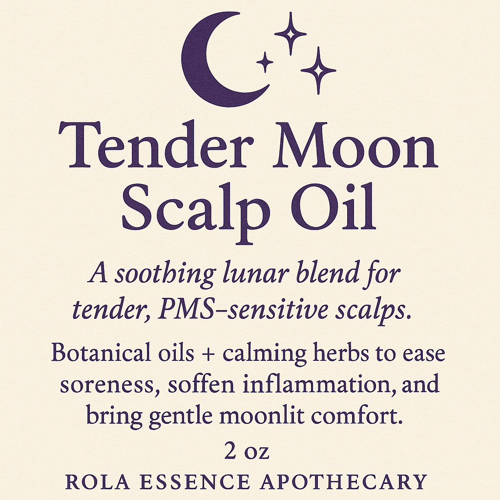 Tender Moon Scalp Oil - Scalp Soothing, Tension/ Inflammation Relief, & Calming