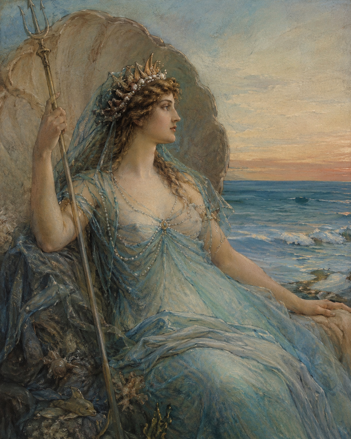 Amphitrite’s Tides Beeswax Candle | Where ancient waters whisper, renewal begins