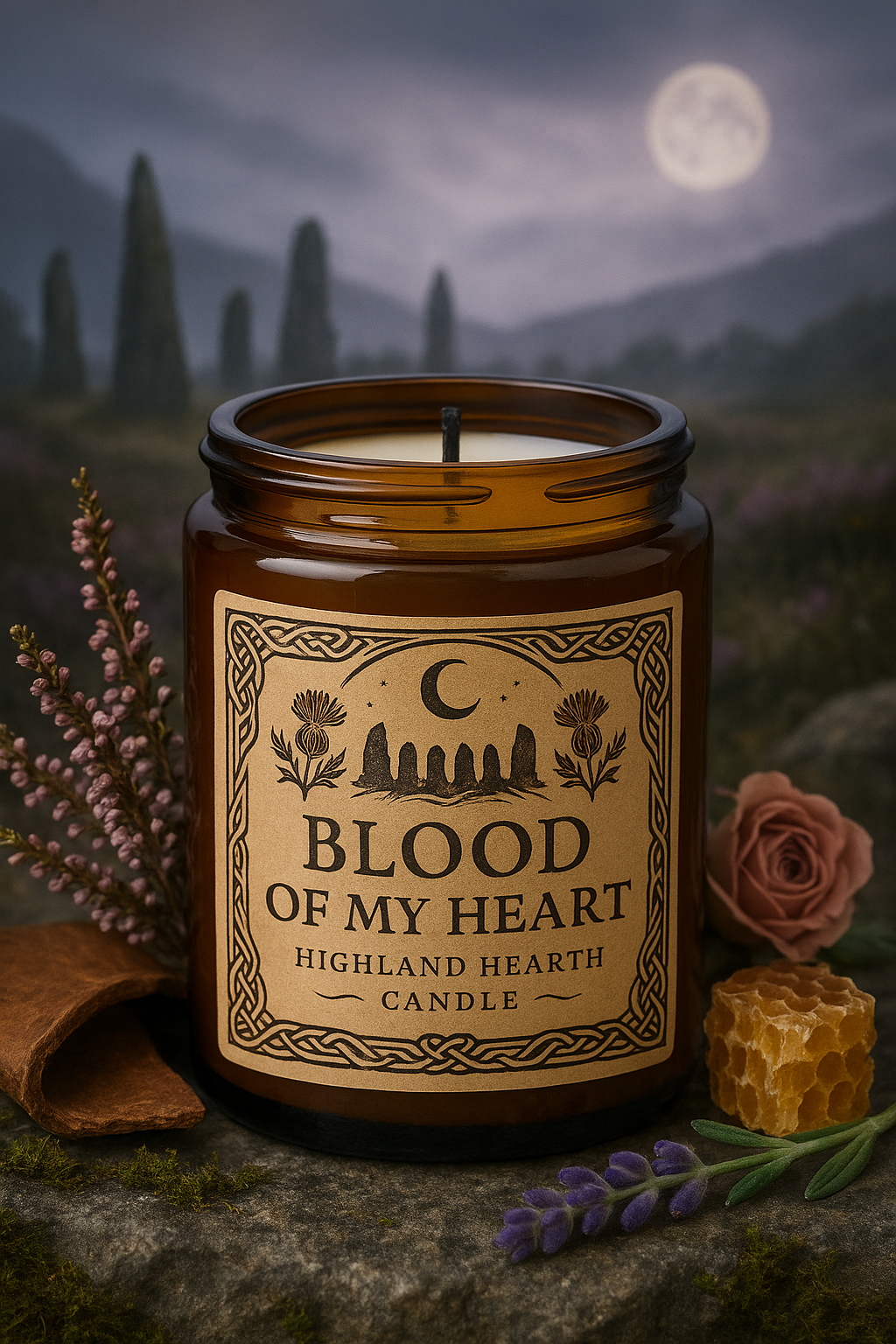 Blood of My Heart — Highland Hearth Candle