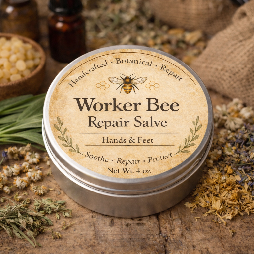 Worker Bee Repair - Salve Hand & Foot Tension Relief with Deep Hydration