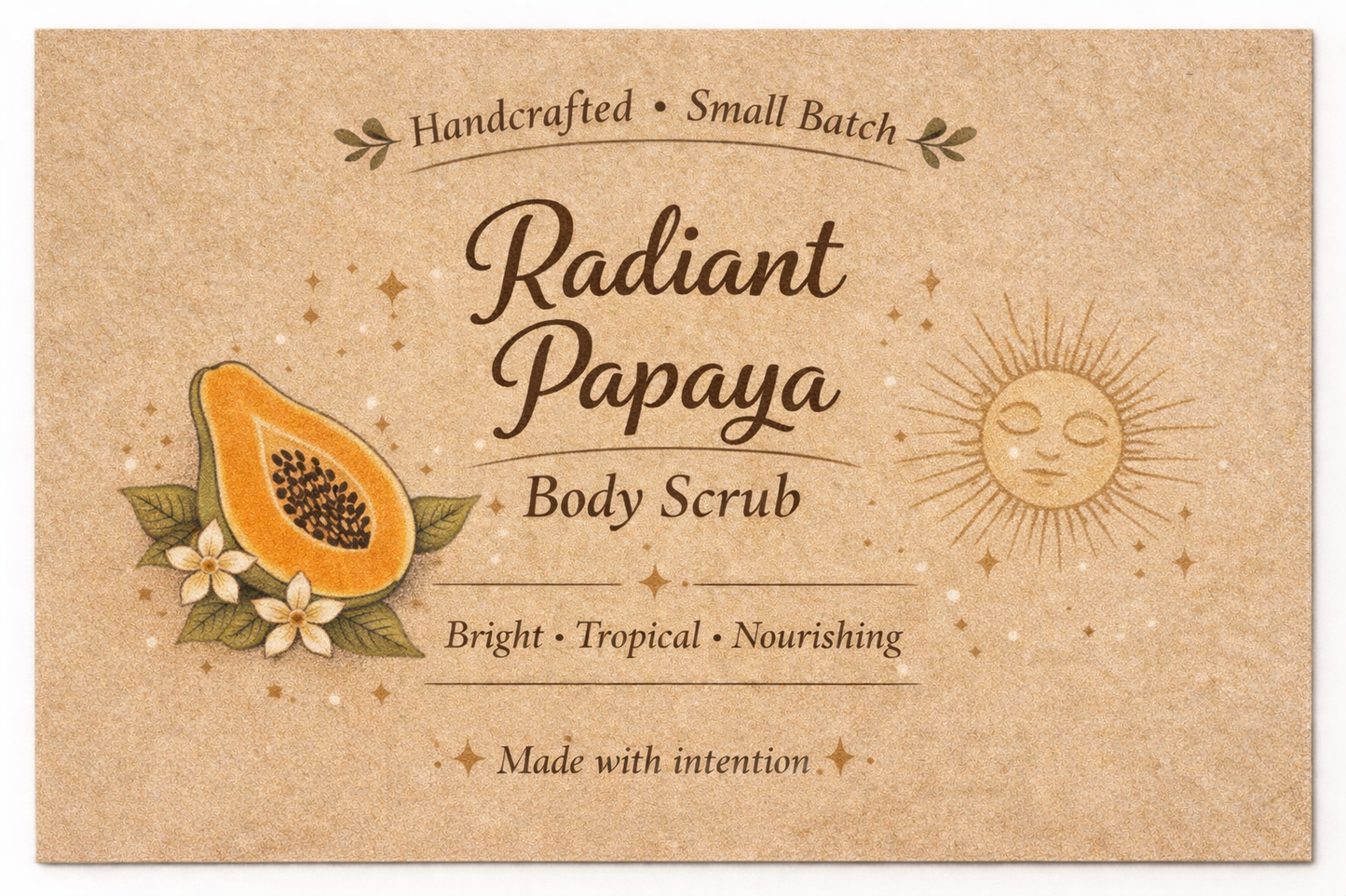 Radiant Papaya Body Scrub - Radiant, Improve Skin Texture, Vitamin C Rich