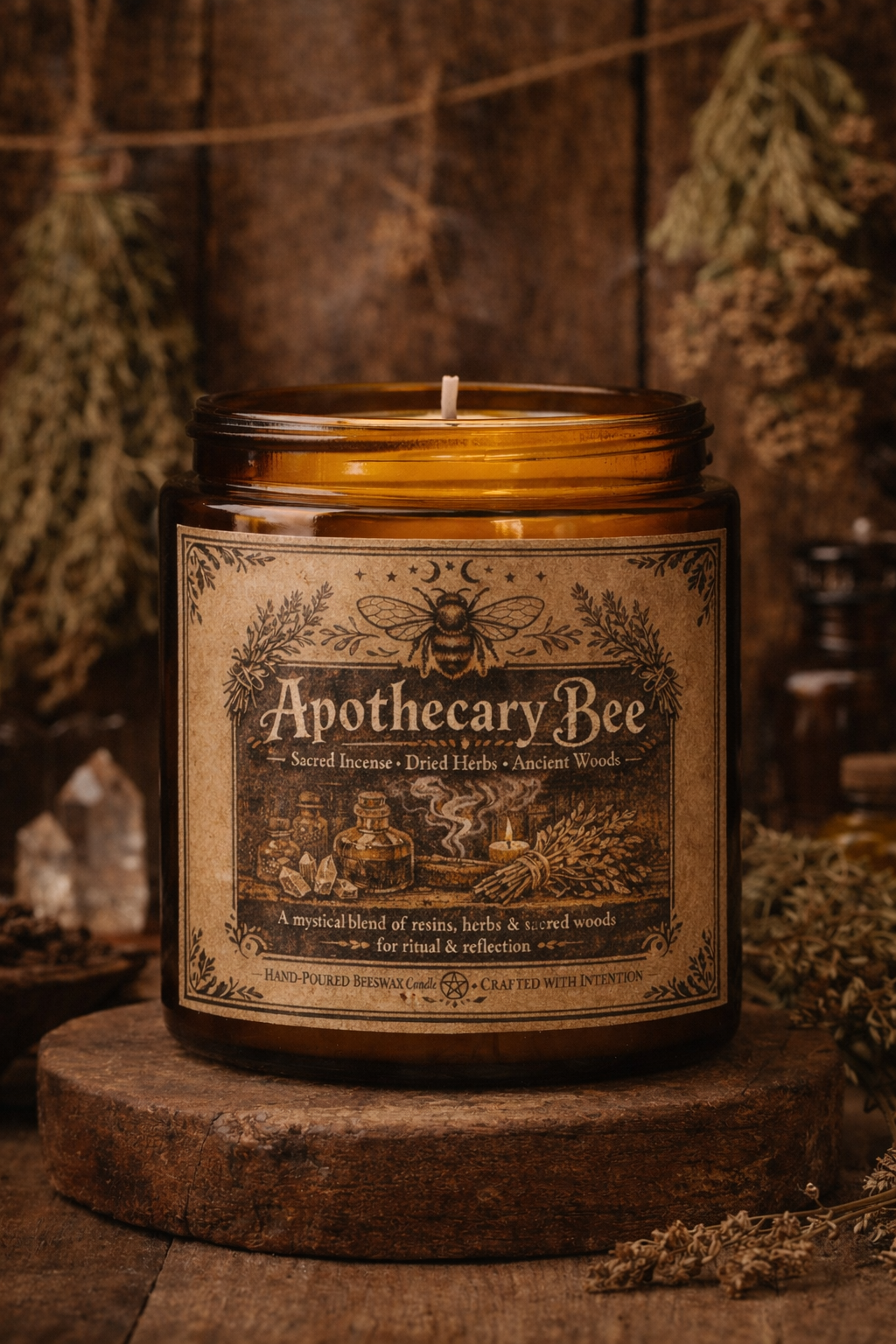 Apothecary Bee Candle - Nag Champa Inspired