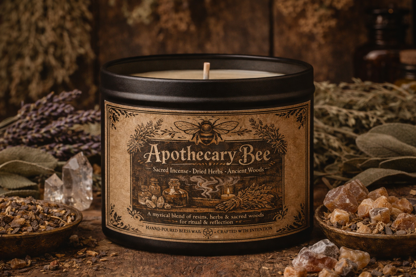 Apothecary Bee Candle - Nag Champa Inspired