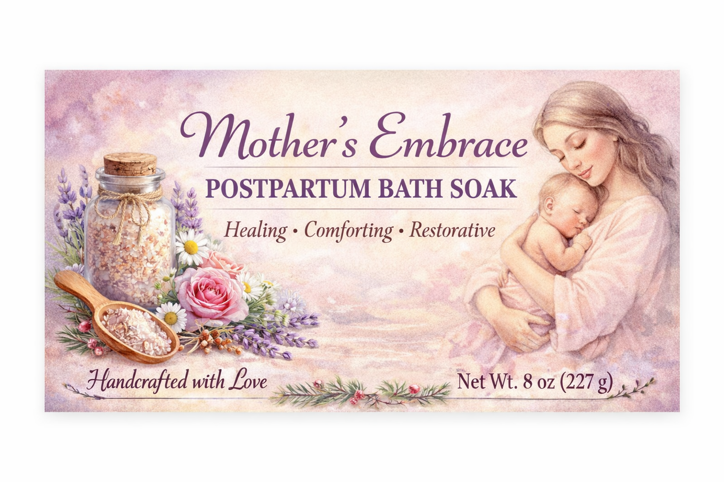 Mother’s Embrace Postpartum Bath Soak - Gentle & Nourishing Healing
