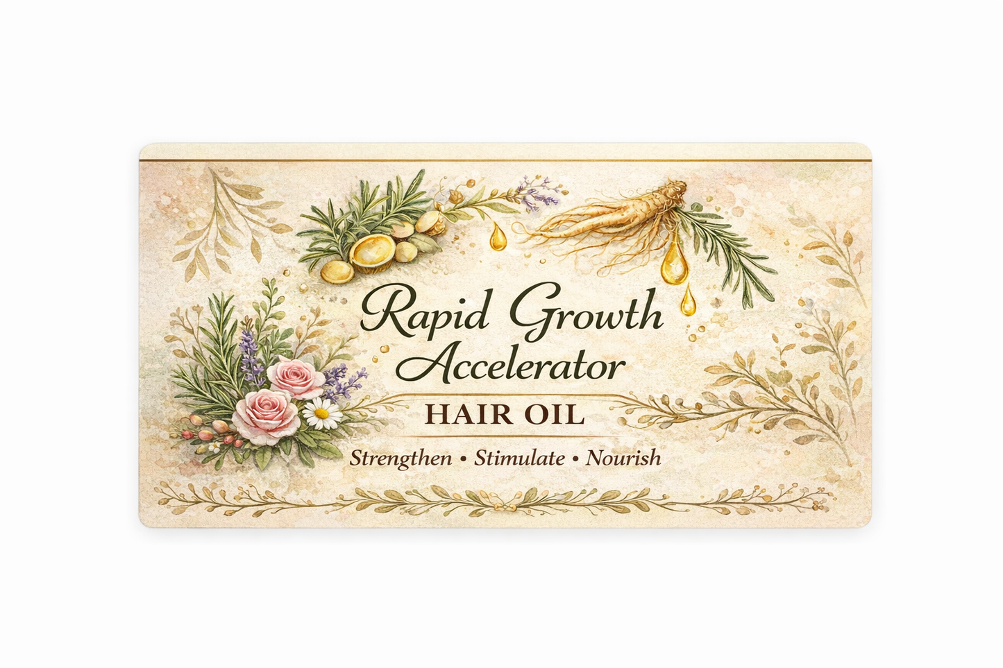 Rapid Growth Accelerator Hair Oil - Nourishing, Regrowth, & Strengthening