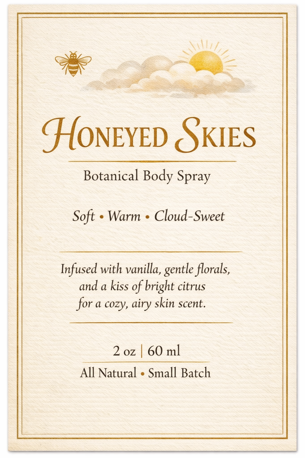 Honeyed Skies - Body Mist