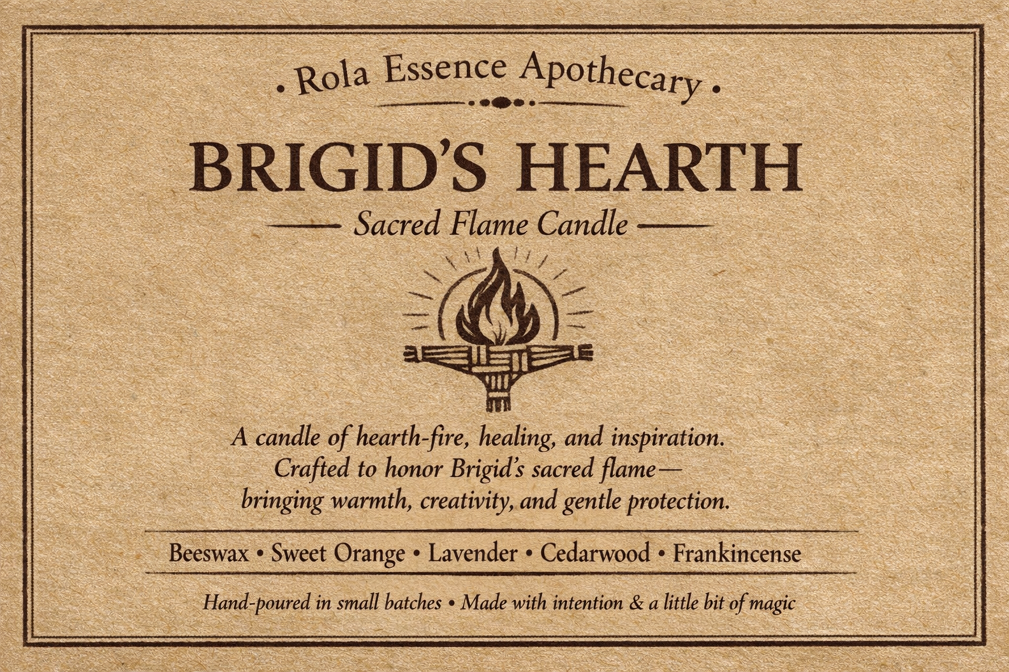 Brigid’s Hearth – Sacred Flame Candle
