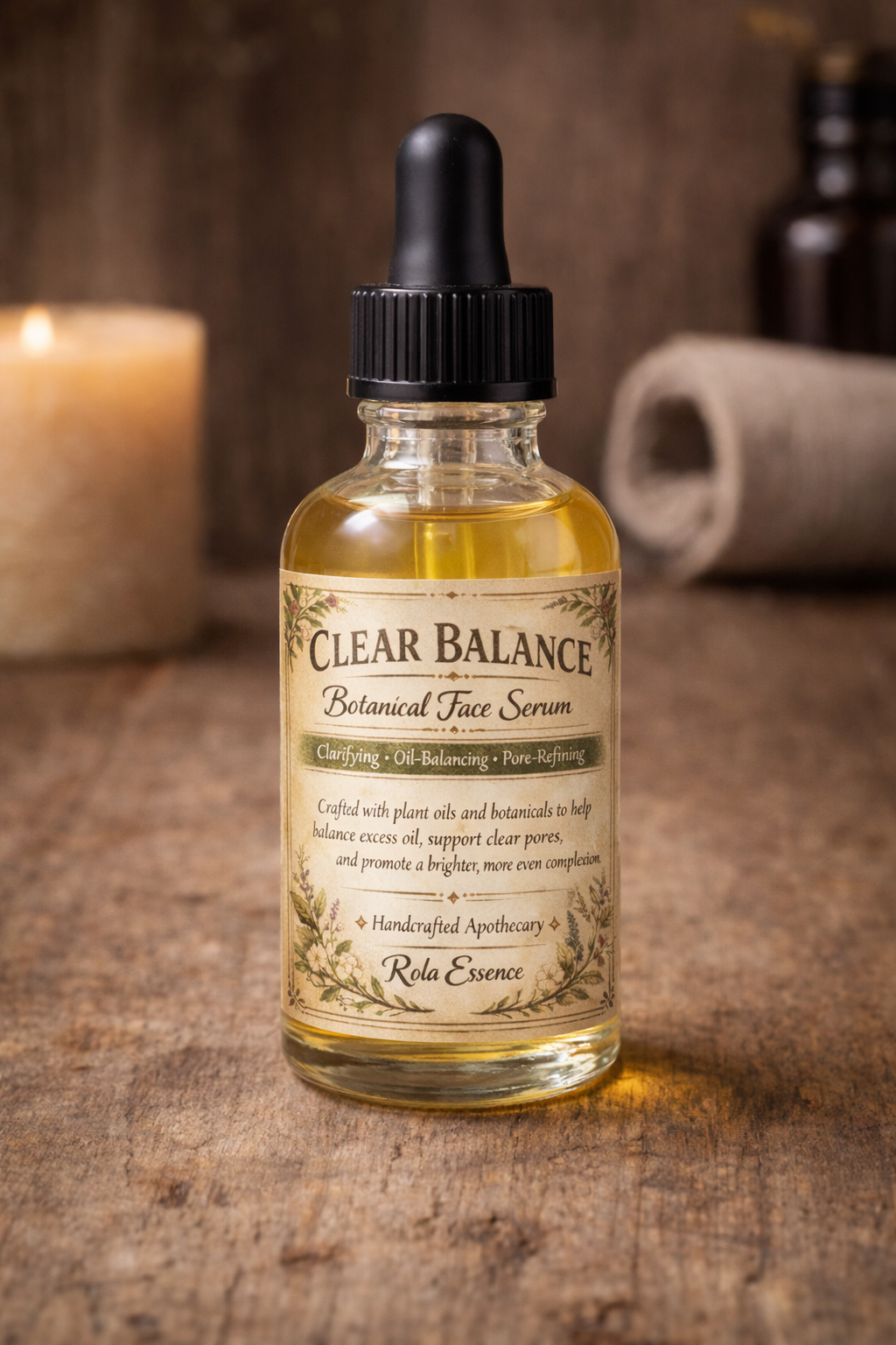 Clear Balance Botanical Face Serum - Oil Balancing, Blemish Reducing, and Skin Clearing