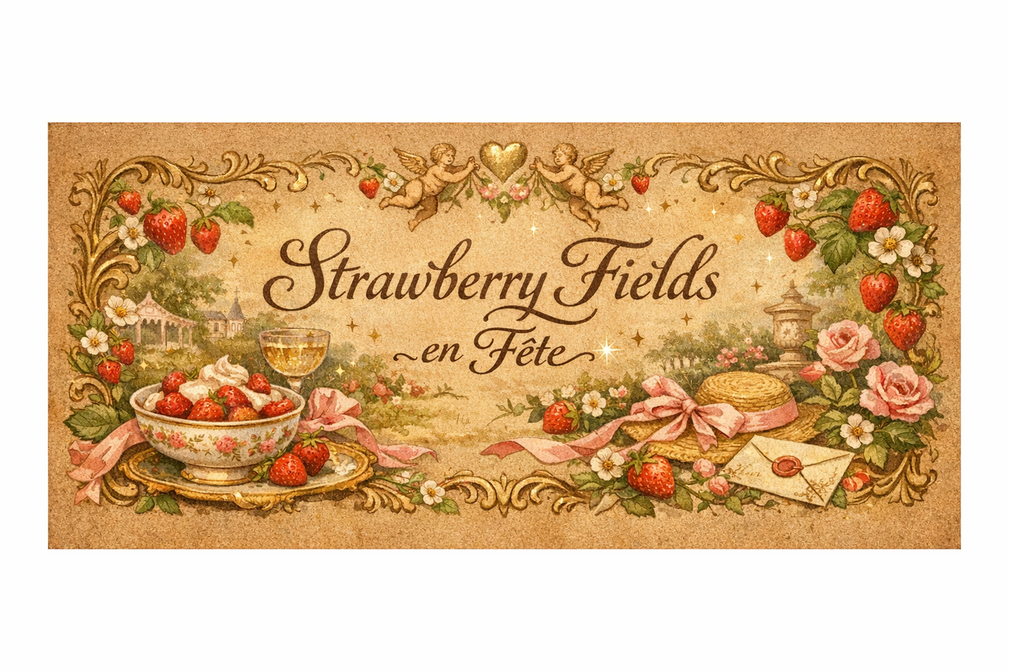 Strawberry Fields en Fête Candle