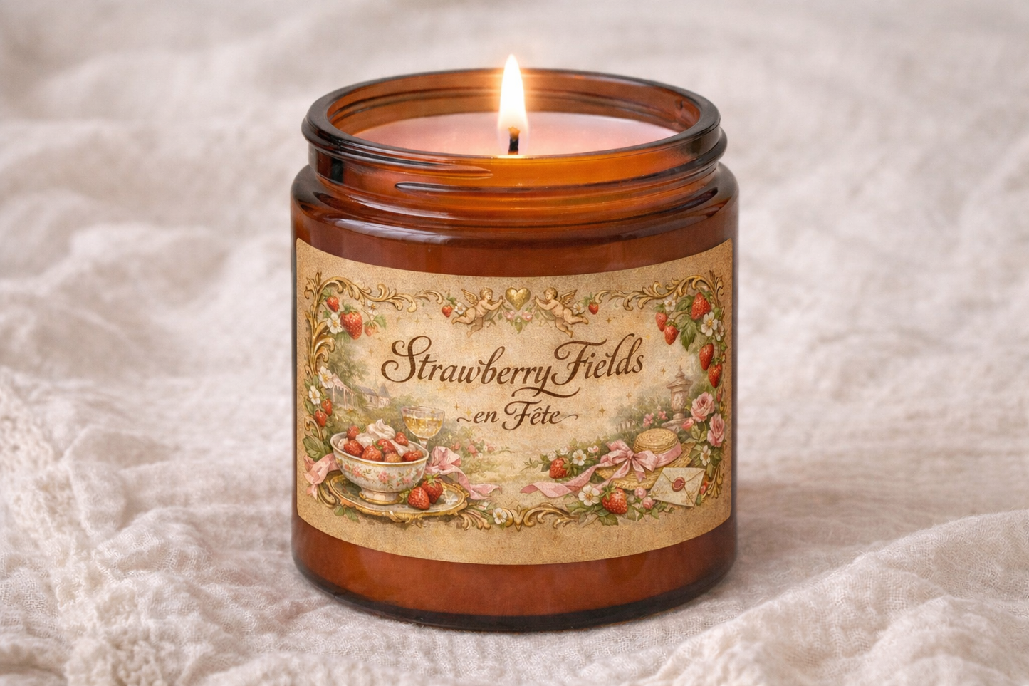Strawberry Fields en Fête Candle