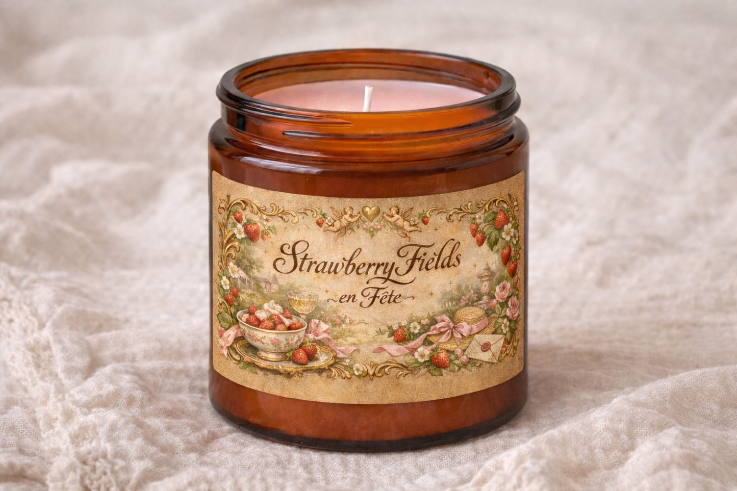 Strawberry Fields en Fête Candle