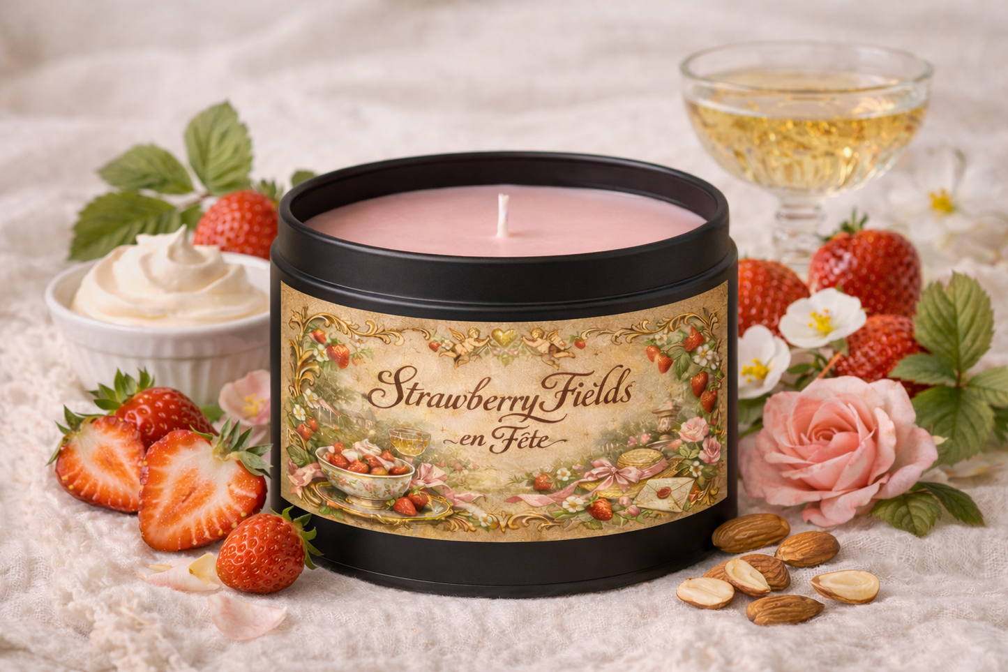 Strawberry Fields en Fête Candle