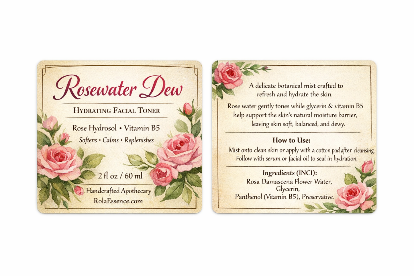 Rosewater Dew – Hydrating Facial Toner