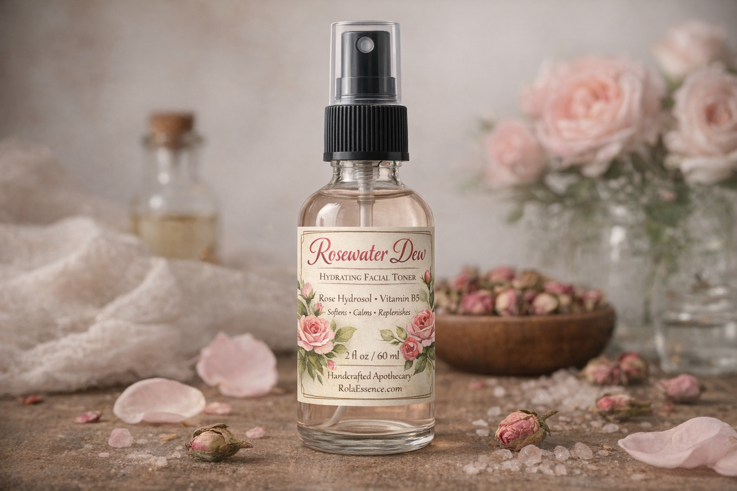 Rosewater Dew – Hydrating Facial Toner