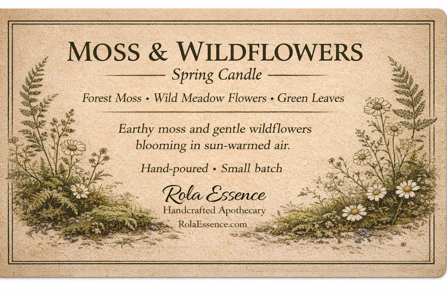 Moss & Wildflowers – Spring Candle