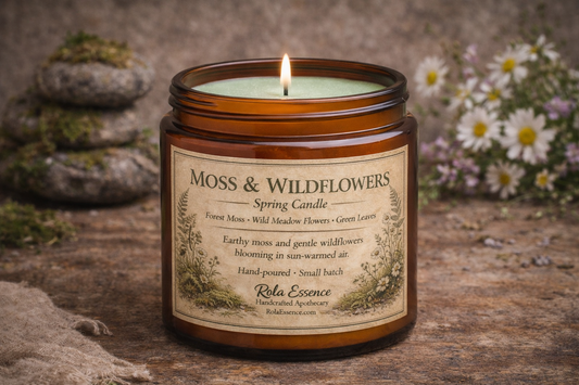 Moss & Wildflowers – Spring Candle