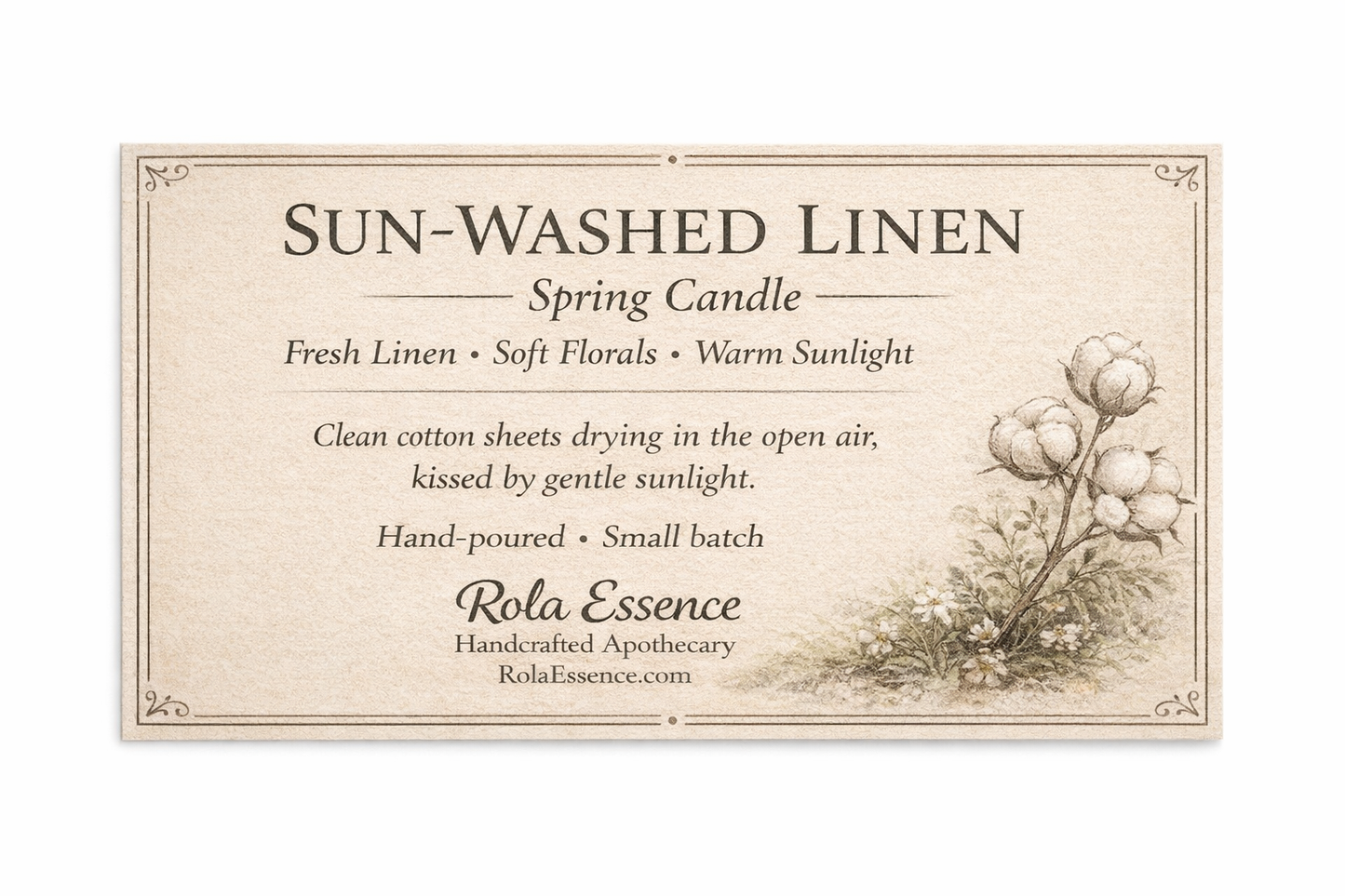 Sun-Washed Linen – Spring Candle