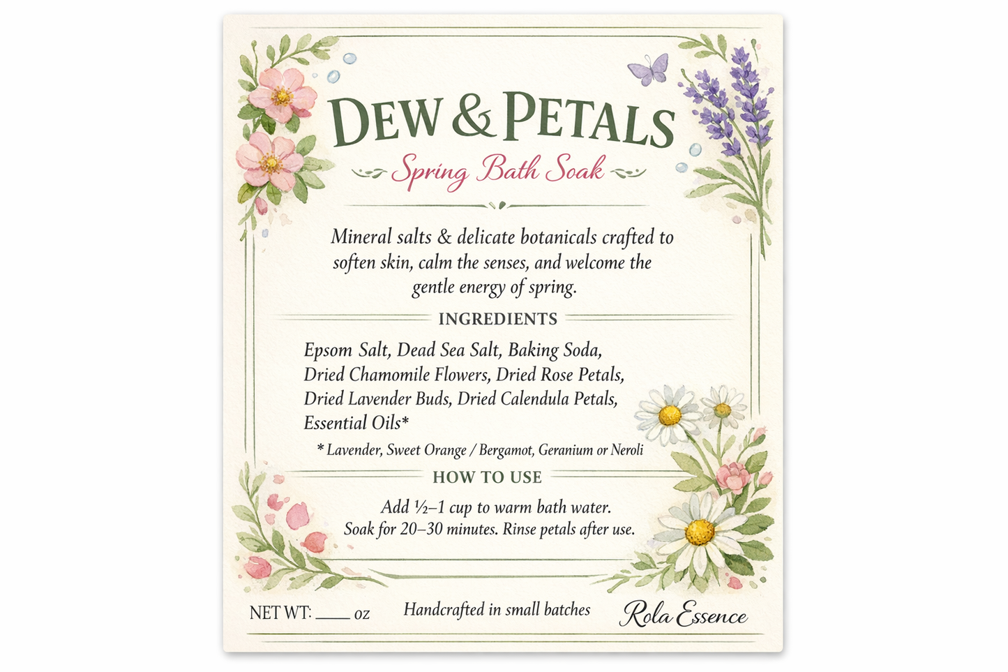 Dew & Petals — Spring Bath Soak