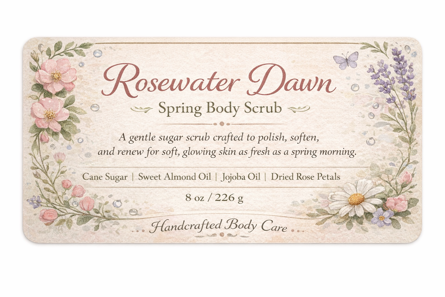 Rosewater Dawn — Spring Body Scrub