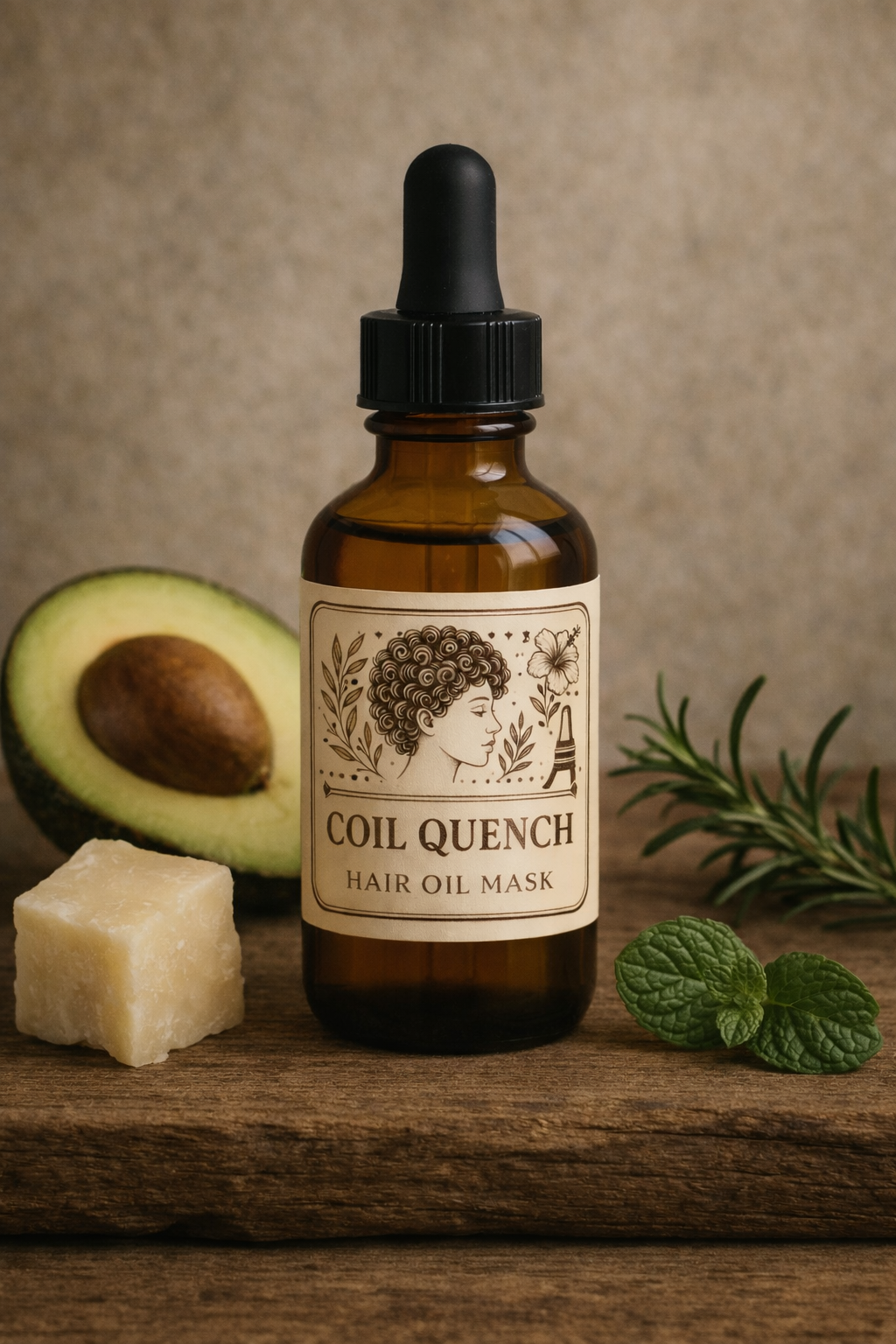 Coil Quench Hair Oil Mask - Nourishing, Strengthening, Softening
