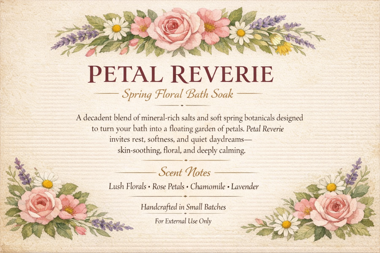Petal Reverie – Spring Floral Bath Soak