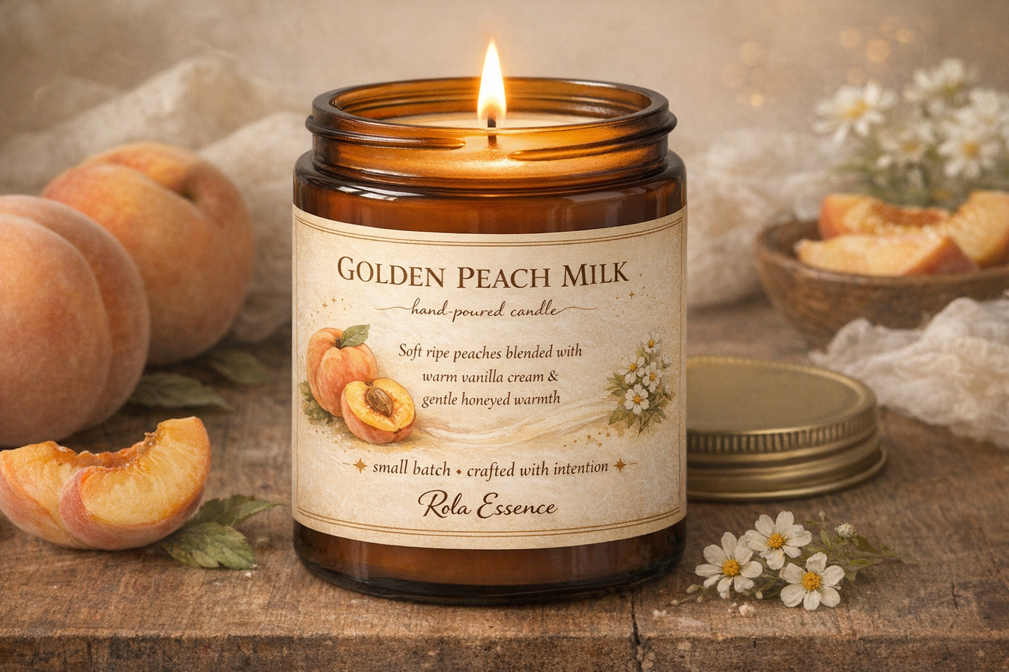 Golden Peach Milk Candle