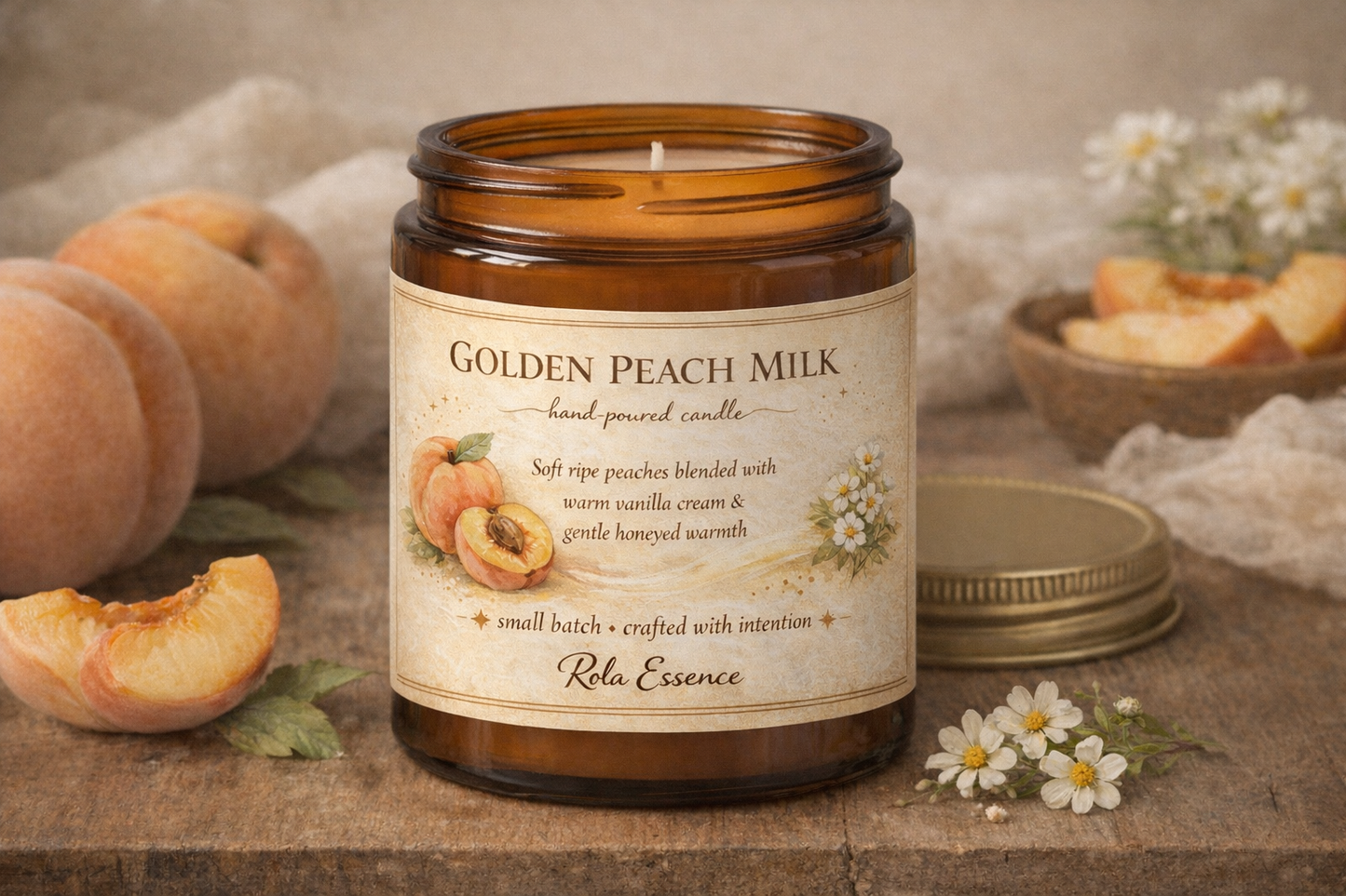 Golden Peach Milk Candle