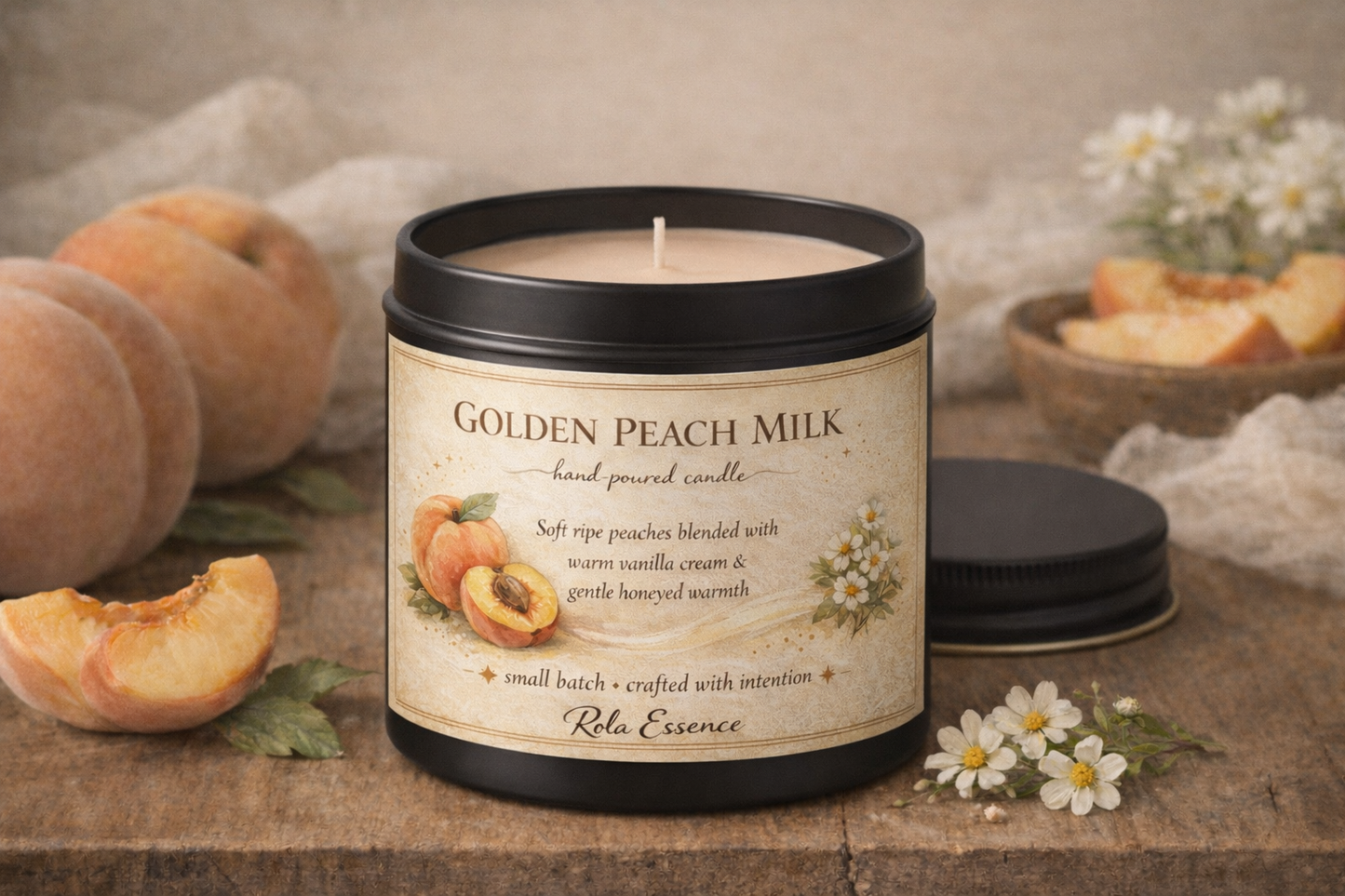 Golden Peach Milk Candle