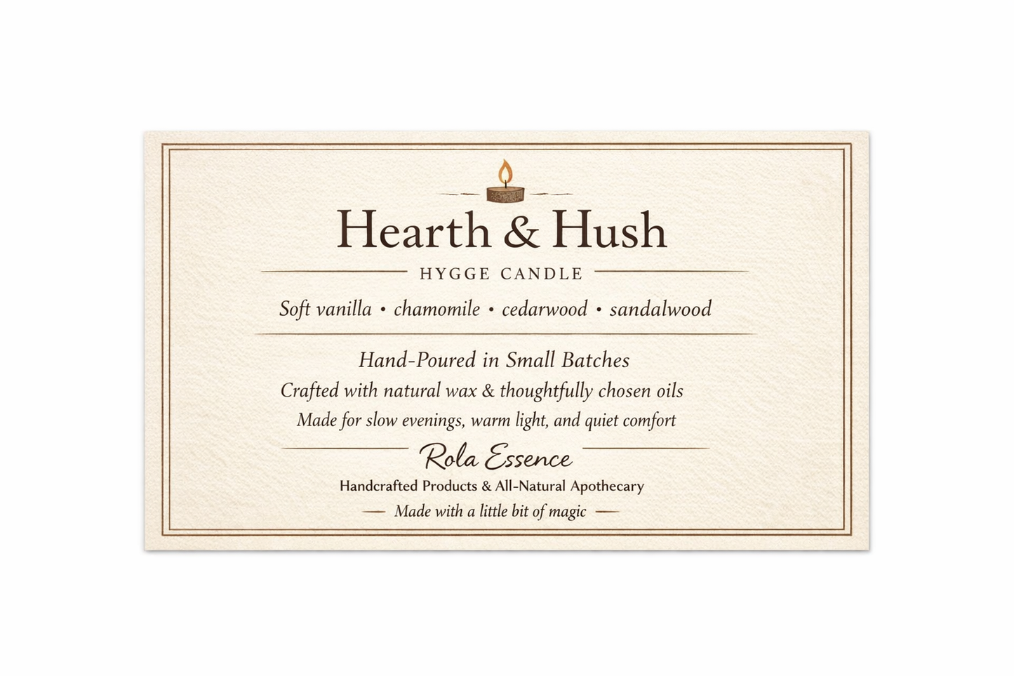 Hearth & Hush - Hygge Candle