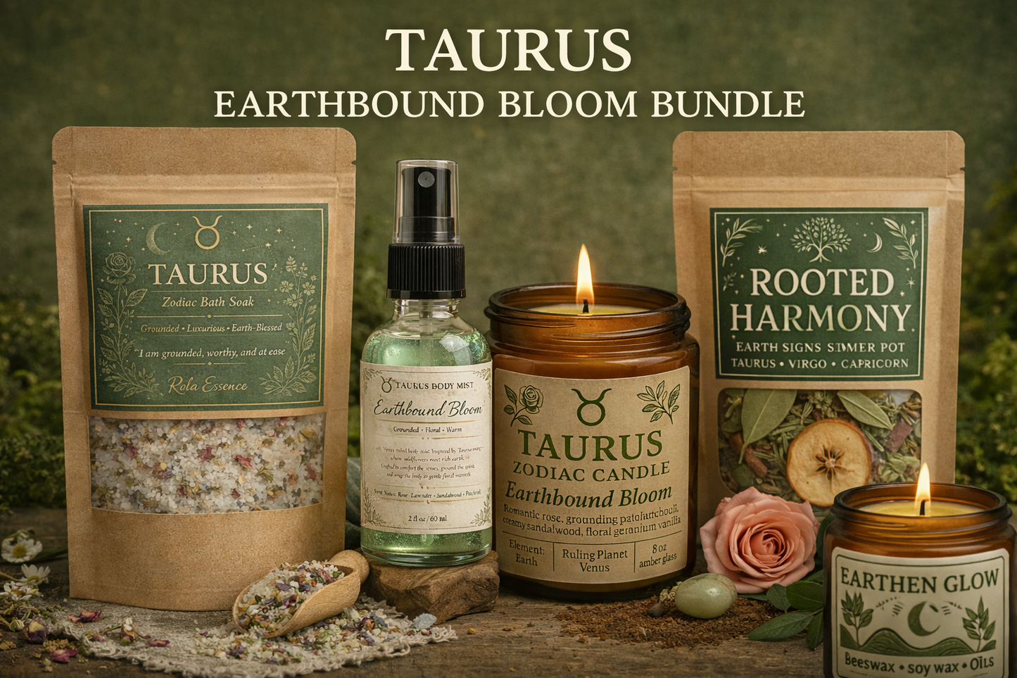 Taurus Earthbound Bloom Bundle - Taurus Product Bundle