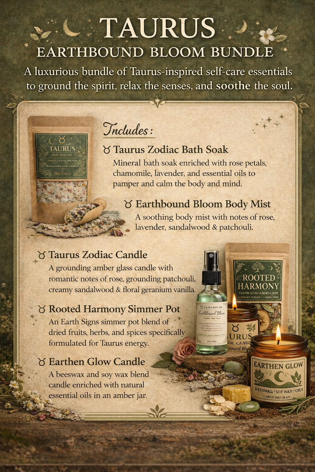 Taurus Earthbound Bloom Bundle - Taurus Product Bundle